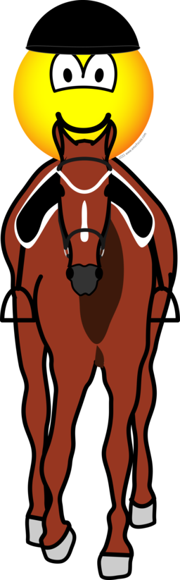 Horse riding emoticon